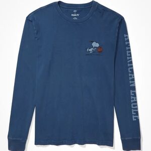 Peanuts Blue Snoopy Long Sleeve Men's Tee
